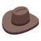 Cowboy hat icon isometric vector. Western desert