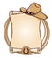 Cowboy hat and lasso.Vector American illustration