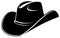 Cowboy hat logo design - silhouette simple