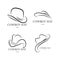 cowboy hat logo icon vector design template