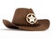Cowboy hat with sheriff badge