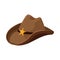 Cowboy hat with sheriffs gold star