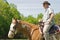 Cowboy on his horse