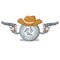 Cowboy IOTA coin character cartoon