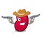 Cowboy jelly bean character cartoon