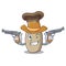 Cowboy king trumpet mushroom character cartoon