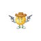 Cowboy mundu fruit mascot on white background