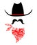Cowboy With Mustache and Bandana