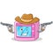 Cowboy oven microwave character cartoon