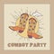 Cowboy Party Boho Design Card