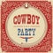 Cowboy party card background