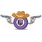 Cowboy Pivx coin character cartoon