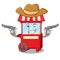 Cowboy popcron machine in the character shape