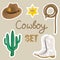 Cowboy poster. Wild west background for your design.