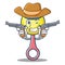 Cowboy rattle toy character cartoon