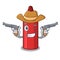 Cowboy red crayon isolated with the mascot