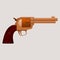 Cowboy Revolver Gun Vector Illustration