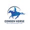 Cowboy rider logo design
