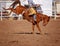 Cowboy Rides Bucking Rodeo Horse