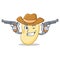 Cowboy soy bean character cartoon