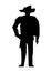 cowboy standing silhouette