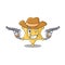 Cowboy star badge police isolated in mascot