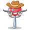 Cowboy sweet lollipop character cartoon