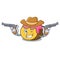 Cowboy swiss roll character cartoon