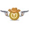 Cowboy Tether coin character cartoon