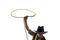 Cowboy throws a lasso white isolated