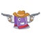 Cowboy towel character cartoon style