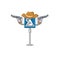 Cowboy toy crosswalk sign on character table