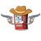 Cowboy vending machine in the cartoon shape