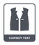 cowboy vest icon in trendy design style. cowboy vest icon isolated on white background. cowboy vest vector icon simple and modern