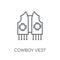 Cowboy Vest linear icon. Modern outline Cowboy Vest logo concept