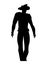 cowboy walking silhouette