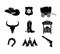 Cowboy, western, wild west icon set