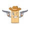 Cowboy wooden cutting board character cartoon