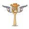 Cowboy wooden fork character cartoon