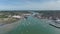 Cowes a Beautiful Waterfront Town on the Isle of Wight in the UK Aerial View