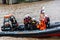 Cowes Lifeboat in action in Hull in a sunny day, Kingston upon Hull, UK