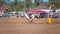 Cowgirl Barrel Racing At A Country Rodeo