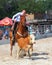 The Cowgirl in a Calf roping competition.