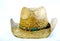 Cowgirl hat with beaded hat band.