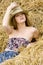 Cowgirl in straw