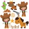 Cowgirl vector illustration
