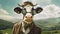 Cownspicuous Vision: A Bovine\\\'s Spectacled Stare