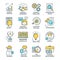 Coworking Colored Linear Icons