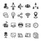 Coworking space icon set