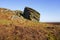 The Cowper Stone on the slopes of Stanage Edge